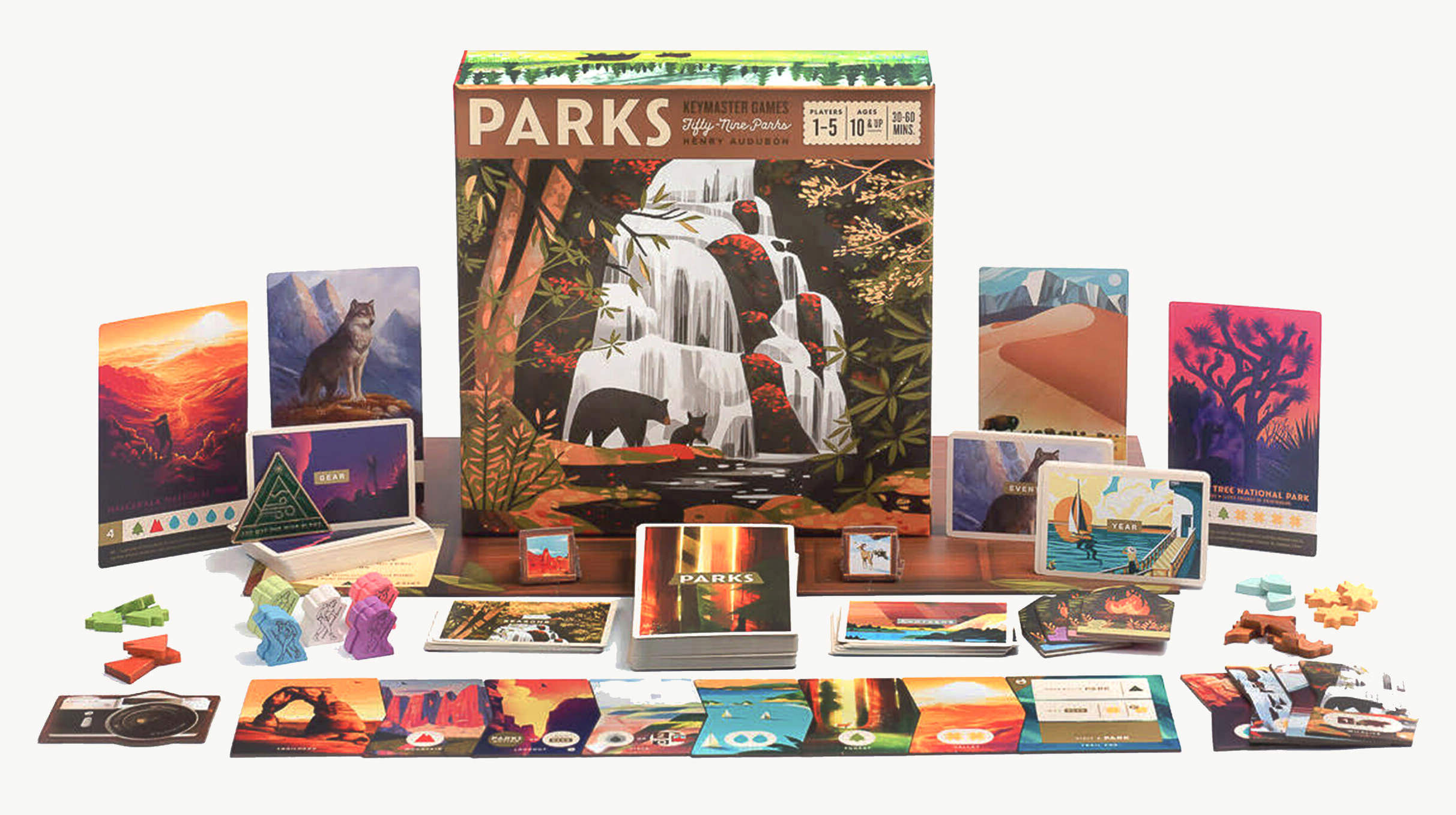 Fity-Nine Parks Print Series Keymaster Games Collaboration PARKS Board Game